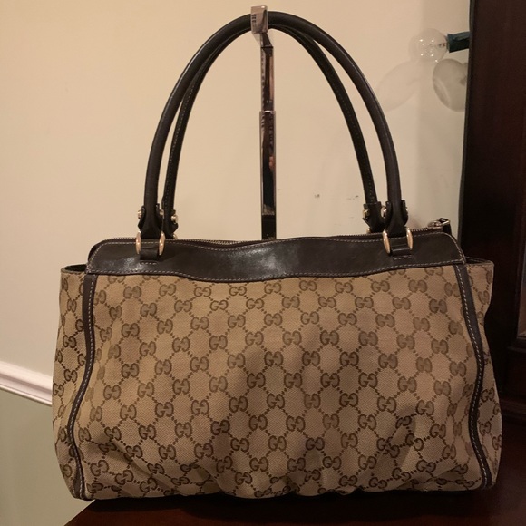 Gucci Brown GG Monogram D Ring Bag - Picture 4 of 12